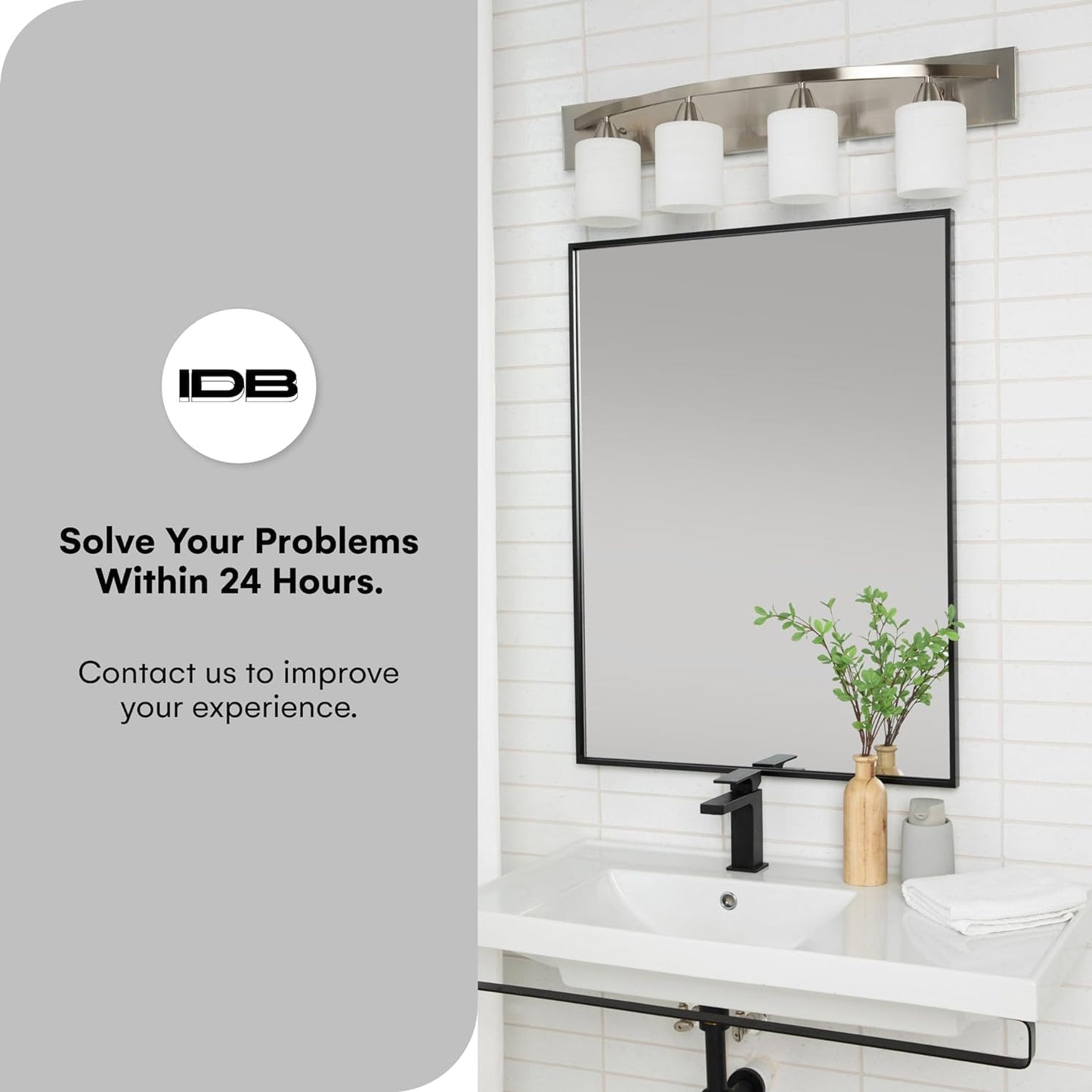 4-Lights Bathroom Vanity Lights - Alloy Steel Bathroom Light Fixtures for Mirrors - Oil-Rubbed Bronze Lighting Bar with Nickel Glass Shade - 8 X 32 X 9 Inches - Bulbs Not Included