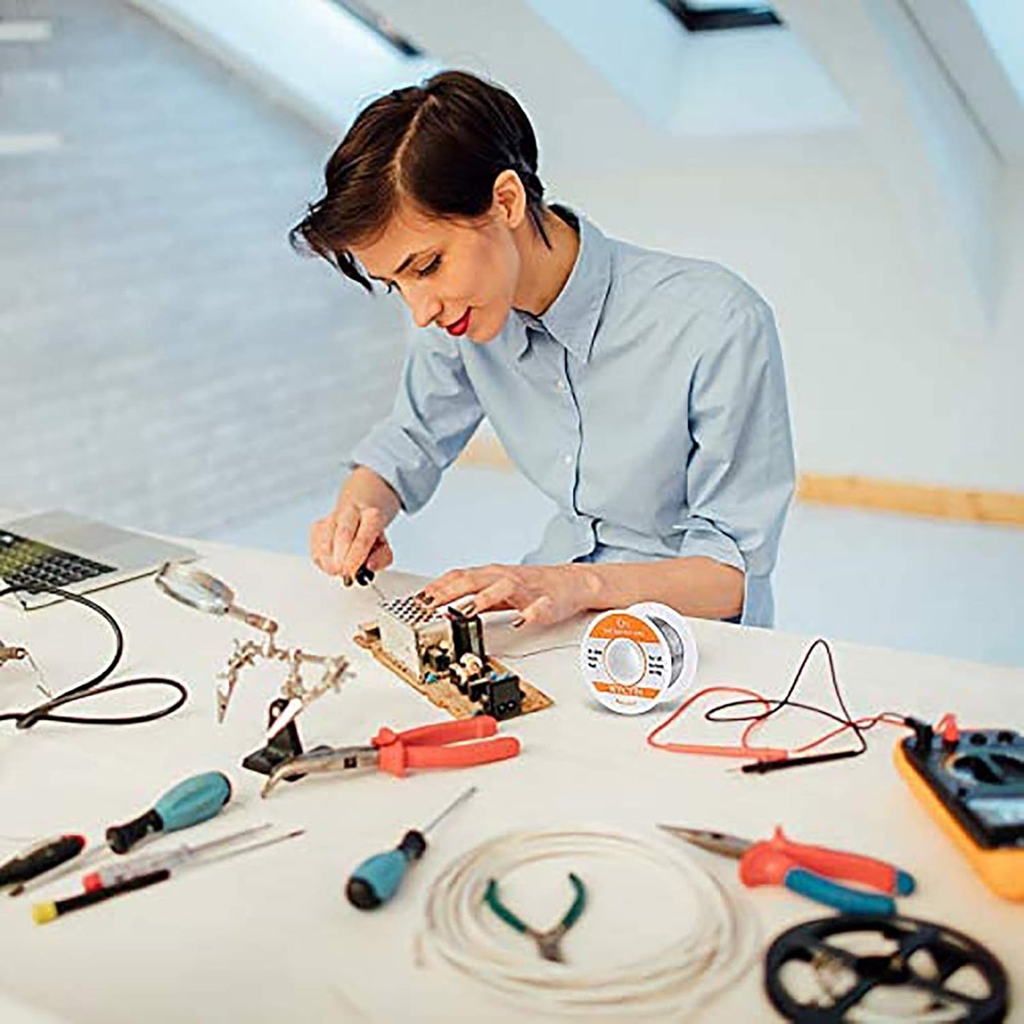 60-40 Tin Lead Solder Wire with Resin Core for Electrical Repair Soldering 0.6Mm 100G