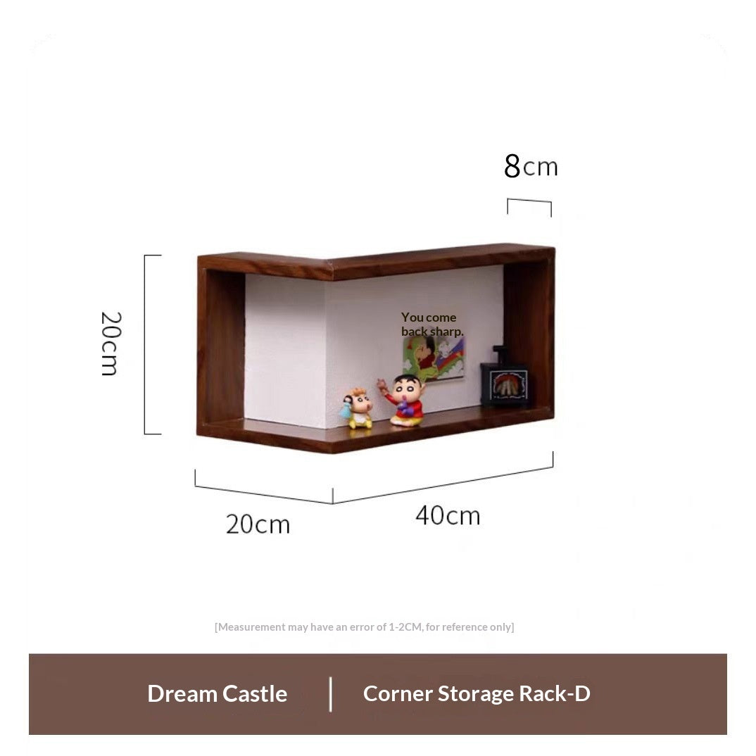 90 Degree Corner Wall Shelf - Space-Saving Floating Bookshelf for Home & Office