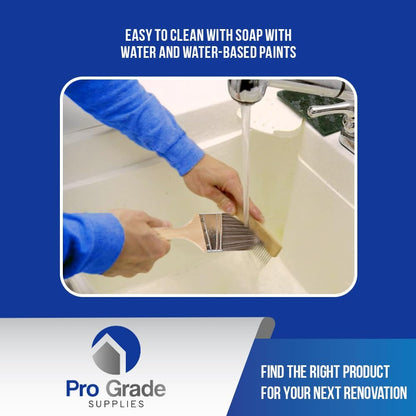 Paint Brush Set - 3-Pack - 2" Angle Brushes for All Latex and Oil Paints & Stains - Home Improvement - Interior & Exterior Use