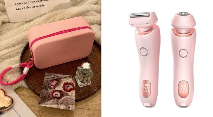 2-in-1 Hair Removal Epilator & Trimmer – USB Rechargeable Women's Body Shaver for Face, Legs & Bikini