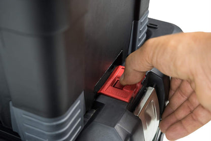 Mobile Hawk Cart and Stackable Tool Box System and Organizer with Telescopic Comfort Grip Handle - Perfect Organization and Storage Chest for Power Drill, Tape Measure, and Small Parts