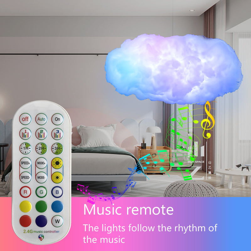 Smart Cloud Light with App Control - 3D RGBIC Lightning Ambient Lamp with Music Sync
