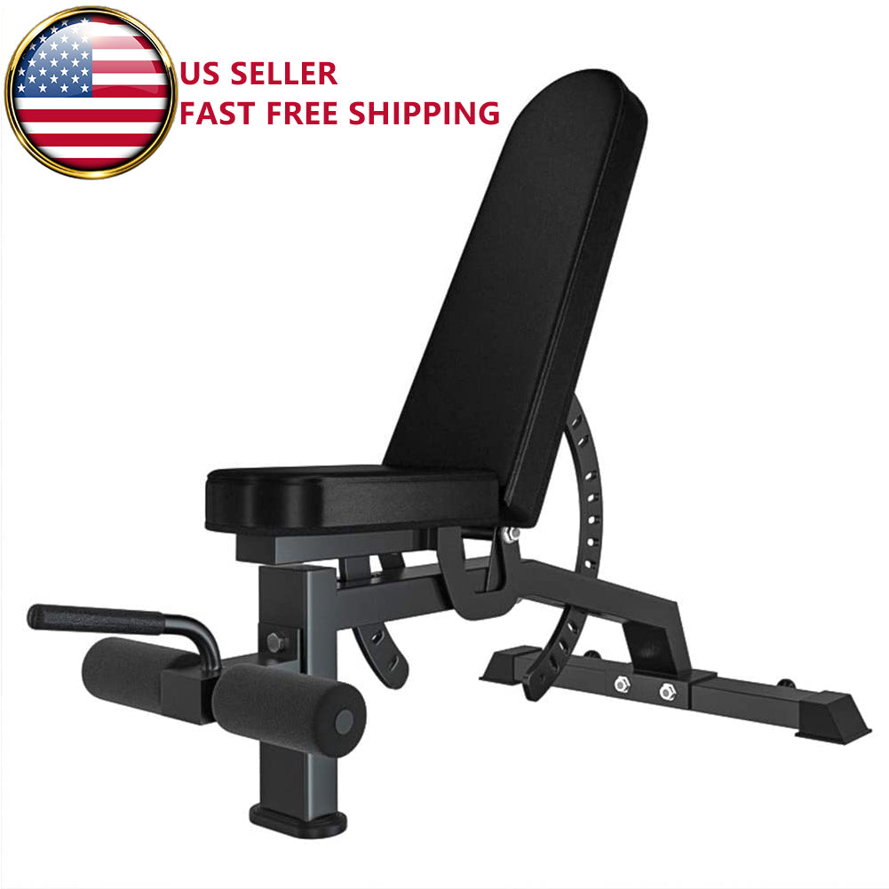 Adjustable Weight Bench - Foldable Multi-Function Strength Training Bench for Home Gym