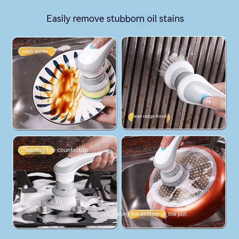 4-in-1 Electric Spinning Scrubber - Cordless Power Cleaning Brush for Kitchen & Bathroom