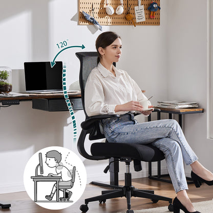 Ergonomic Mesh Office Chair - Breathable Computer Desk Chair with Lumbar Support