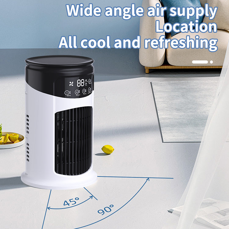 Portable Desktop Air Cooler - Mini Evaporative Fan with LED Light for Office & Home