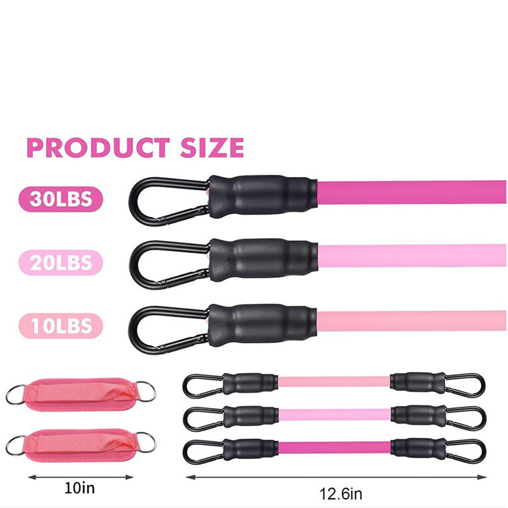 Ankle Resistance Bands with Cuffs - Adjustable Leg Workout Bands for Glute & Booty Training