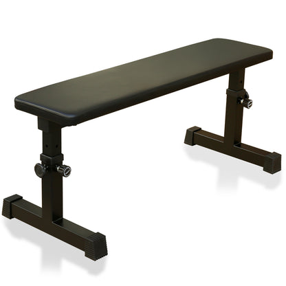 Adjustable Height Weight Bench - 5-Level Flat Bench for Strength Training & Home Gym - 440lbs Capacity