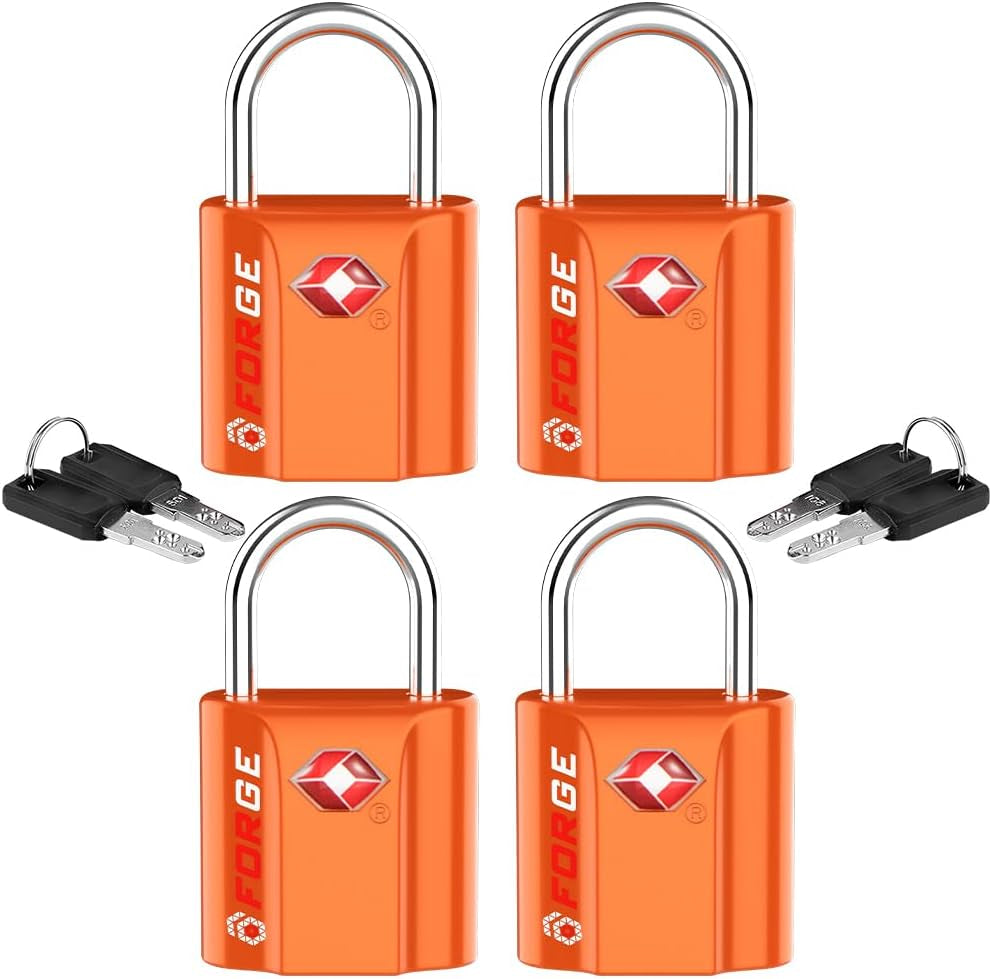 TSA Approved Luggage Locks, Ultra-Secure Dimple Key Travel Locks with Zinc Alloy Body