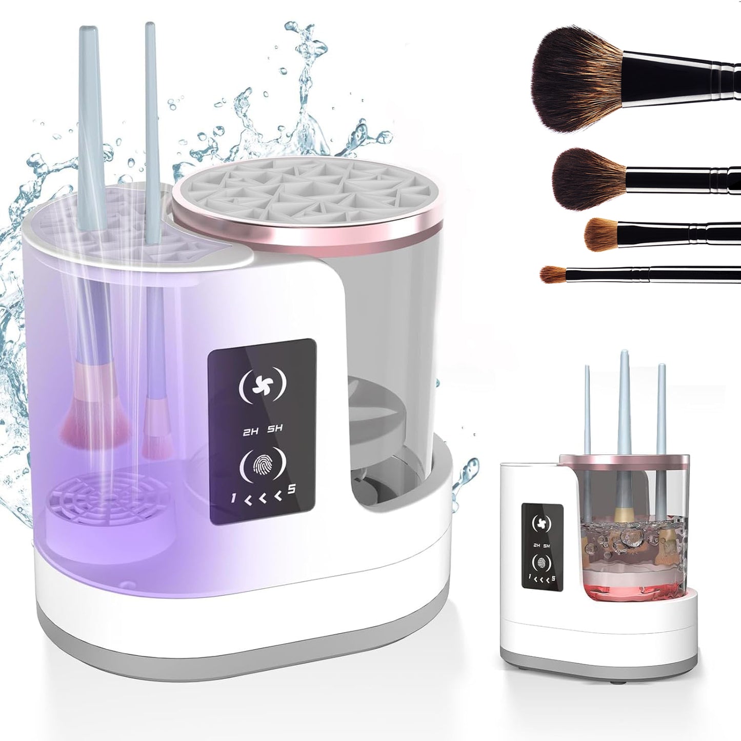 Electric Makeup Brush Cleaner – Automatic Rechargeable Brush Cleaning Stand & Dryer