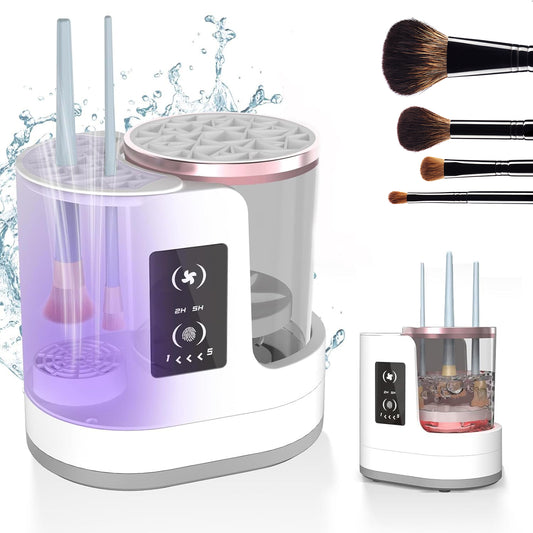 Electric Makeup Brush Cleaner – Automatic Rechargeable Brush Cleaning Stand & Dryer