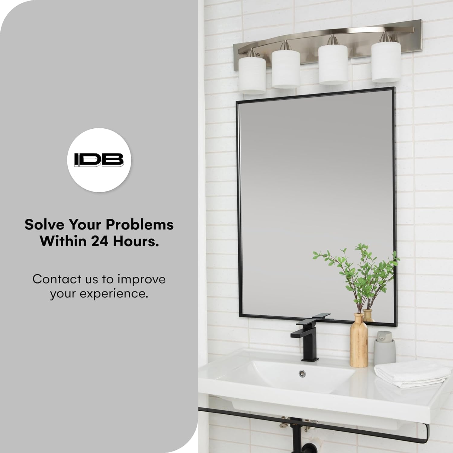 4-Lights Bathroom Vanity Lights - Alloy Steel Bathroom Light Fixtures for Mirrors - Oil-Rubbed Bronze Lighting Bar with Nickel Glass Shade - 8 X 32 X 9 Inches - Bulbs Not Included