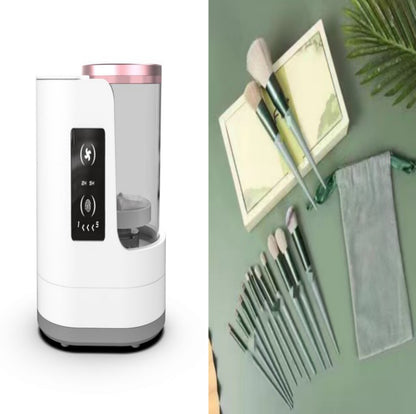 Electric Makeup Brush Cleaner – Automatic Rechargeable Brush Cleaning Stand & Dryer