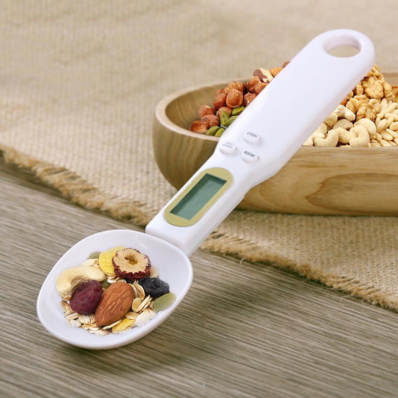 Digital Kitchen Measuring Spoon Scale - LCD Electronic Food Weight Scale for Cooking