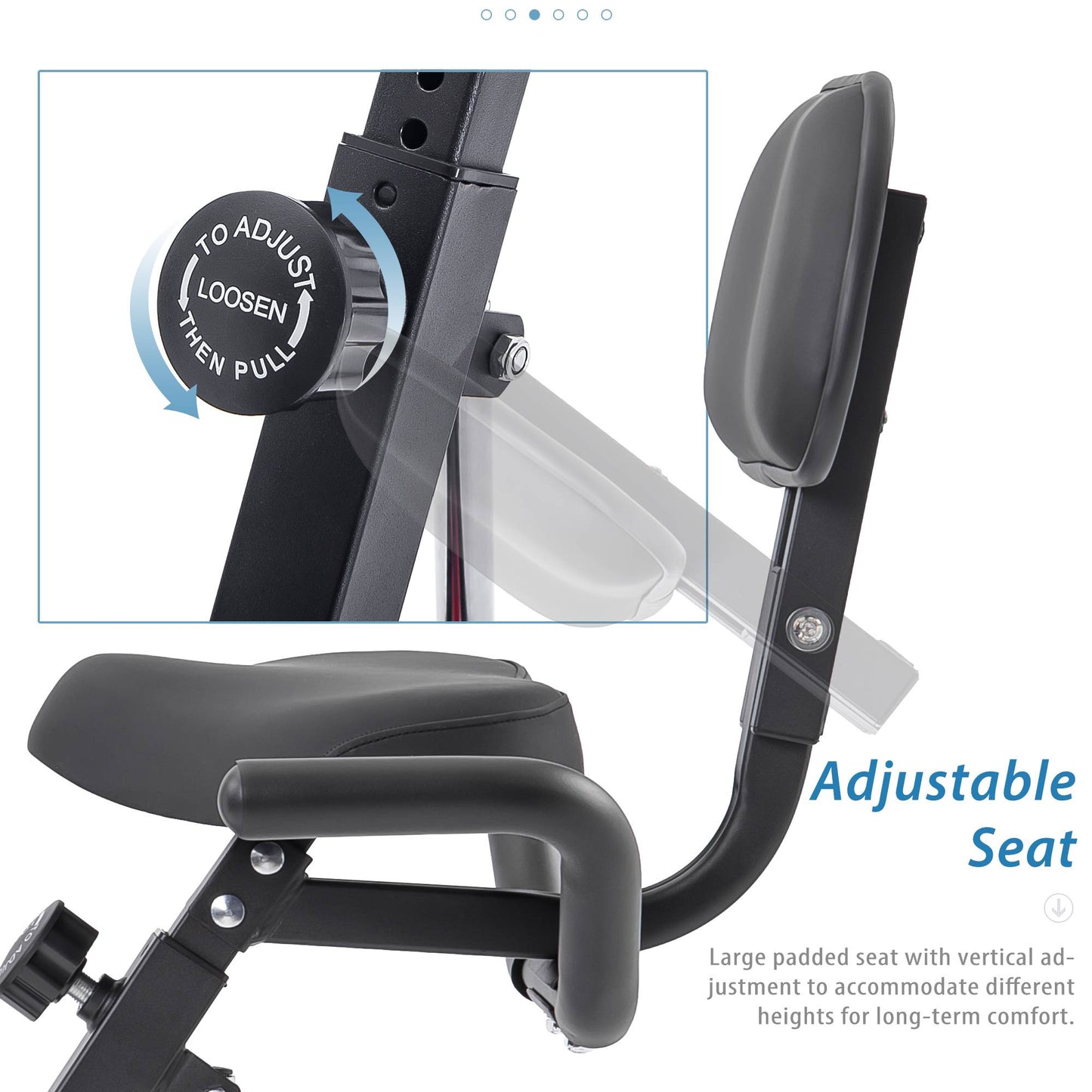 Folding Exercise Bike - 10-Level Adjustable Resistance Upright & Recumbent X-Bike