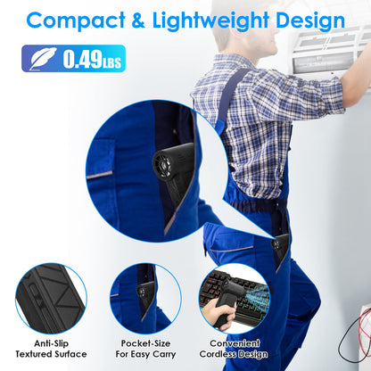 Cordless Electric Air Duster - 150000RPM Rechargeable Compressed Air Blower with LED Light