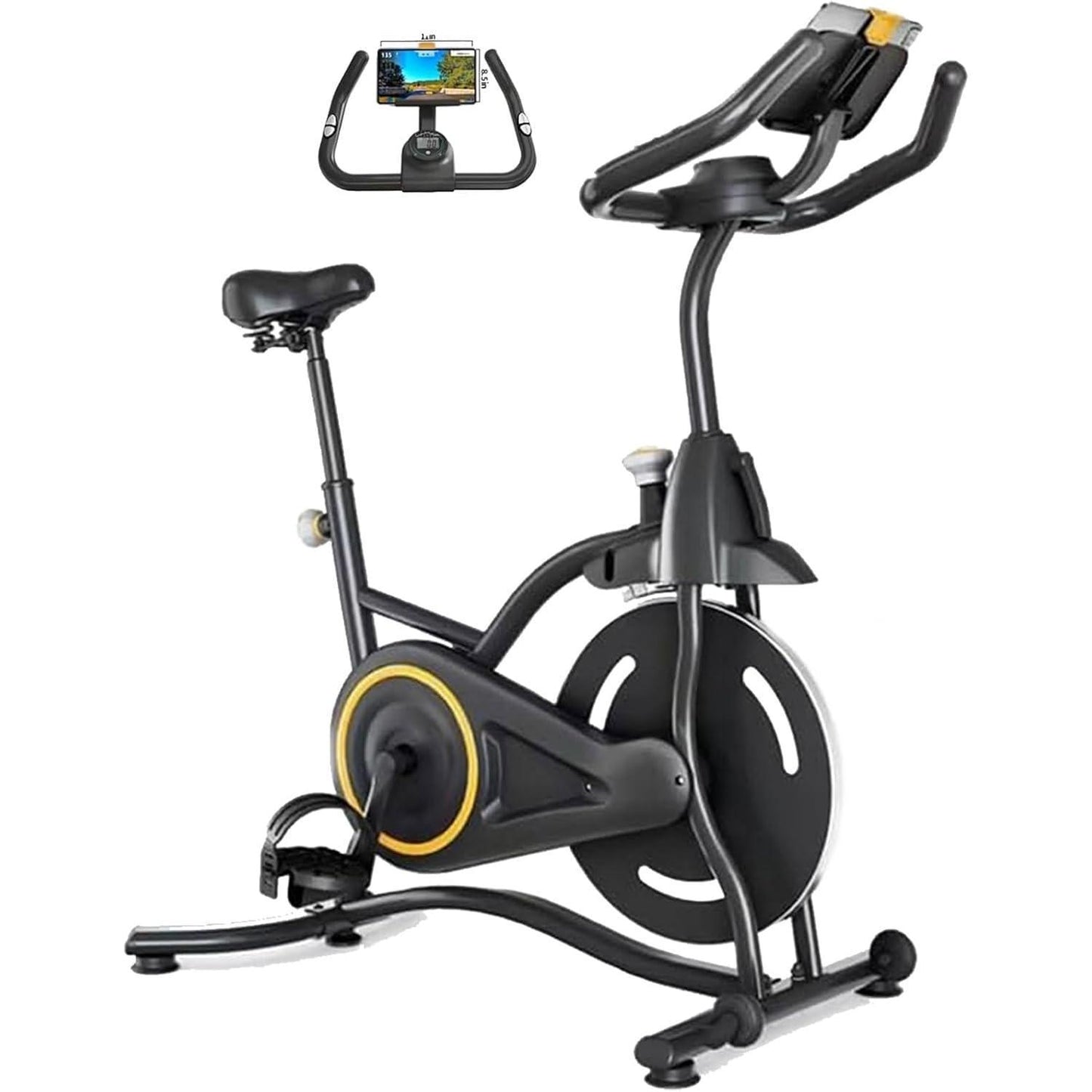 Bicicleta de spinning para interiores: bicicleta estática profesional para gimnasio en casa y cardio.