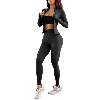 Women's 2-Piece Yoga Set - High-Waist Leggings & Sports Bra for Workout & Fitness