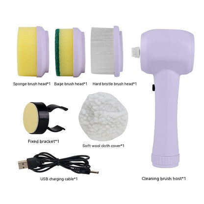 4-in-1 Electric Spinning Scrubber - Cordless Power Cleaning Brush for Kitchen & Bathroom