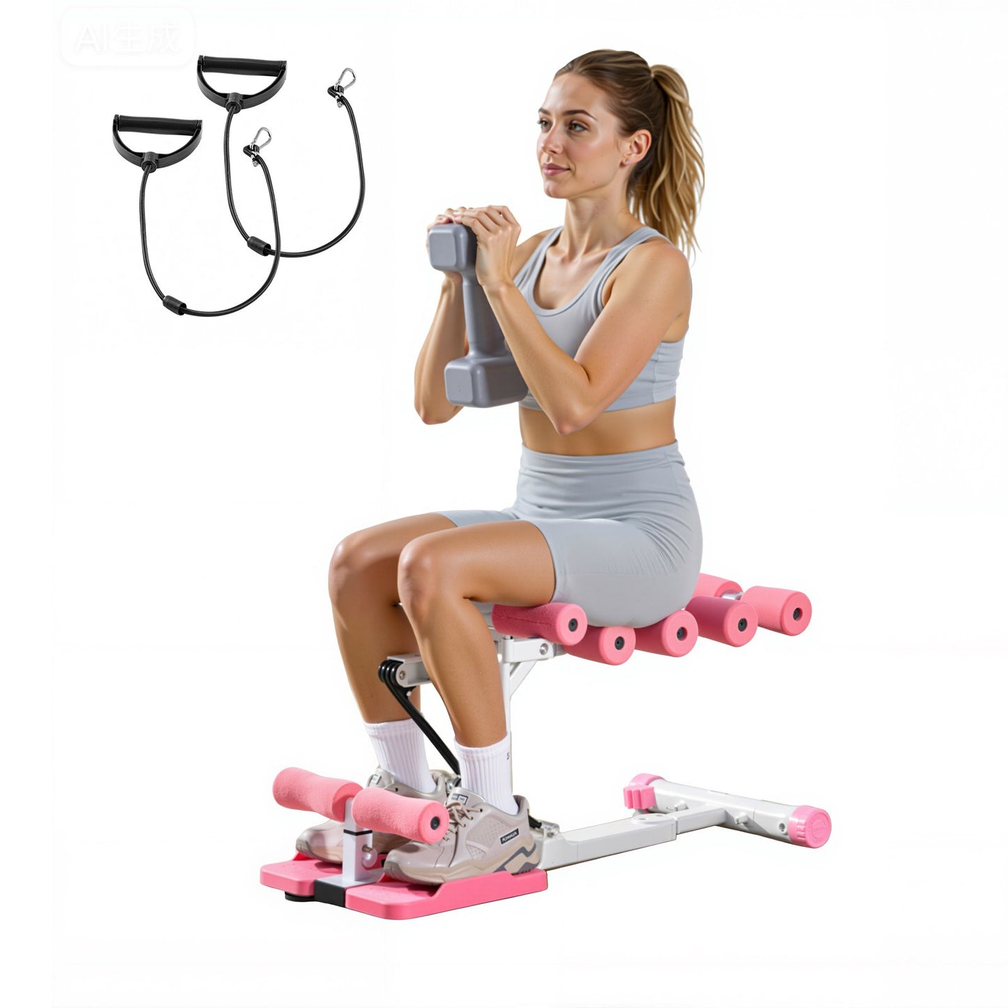 Deep Squat Machine - Glute Trainer with 3 Resistance Bands for Booty Sculpting & Leg Strength - 300lbs