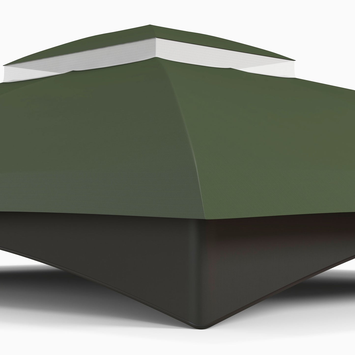 10' x 12' 2-Tier Gazebo Canopy Replacement Cover with Drainage Holes - Green