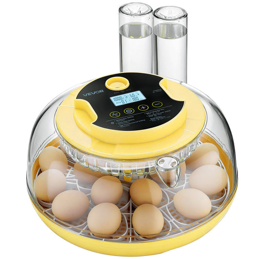 18 Egg Incubator with Automatic Turner & LED Candler - Digital Temperature Control Hatcher