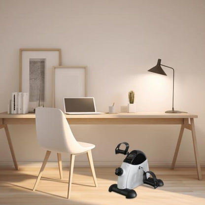 Mini Exercise Bike with LCD Display - Portable Pedal Exerciser 265 lbs Capacity