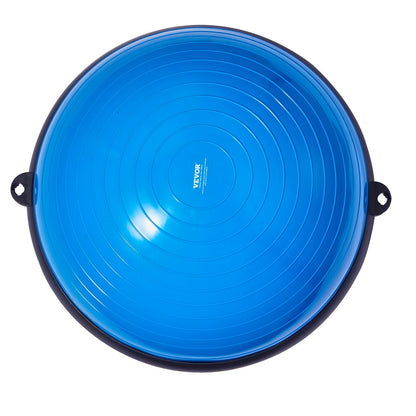 Pelota de equilibrio BOSU de 58 cm (23 pulgadas) - Media pelota de ejercicio con bandas de resistencia para core, estabilidad y yoga - 300 kg (azul)