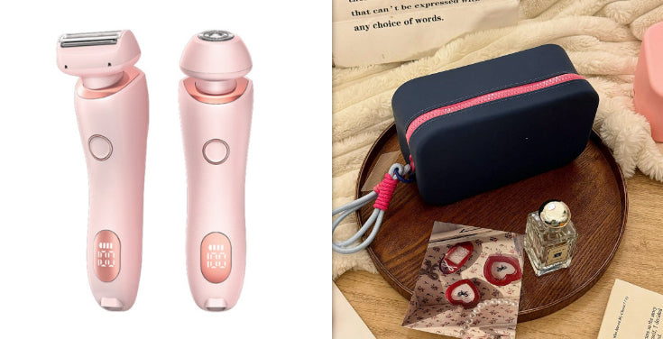 2-in-1 Hair Removal Epilator & Trimmer – USB Rechargeable Women's Body Shaver for Face, Legs & Bikini