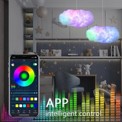 Smart Cloud Light with App Control - 3D RGBIC Lightning Ambient Lamp with Music Sync