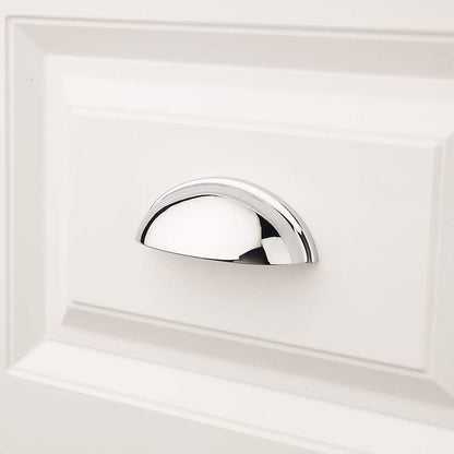 10 Pack 3 Inch Bin Cup Drawer Pulls Polished Chrome Cabinet Handles Chrome Cabinet Pulls for Kitchen Cabinets Drawer Dresser Cupboard Bedroom Bathroom
