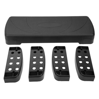 Balancefrom Fitness Lightweight Portable Adjustable Height Workout Aerobic Stepper Step Platform Trainer with Raisers