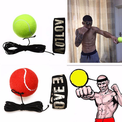 Boxing Reflex Ball with Headband - Speed Training Equipment for Hand-Eye Coordination, Reaction Time & Fitness - Adjustable Fight Ball for Adults & Kids