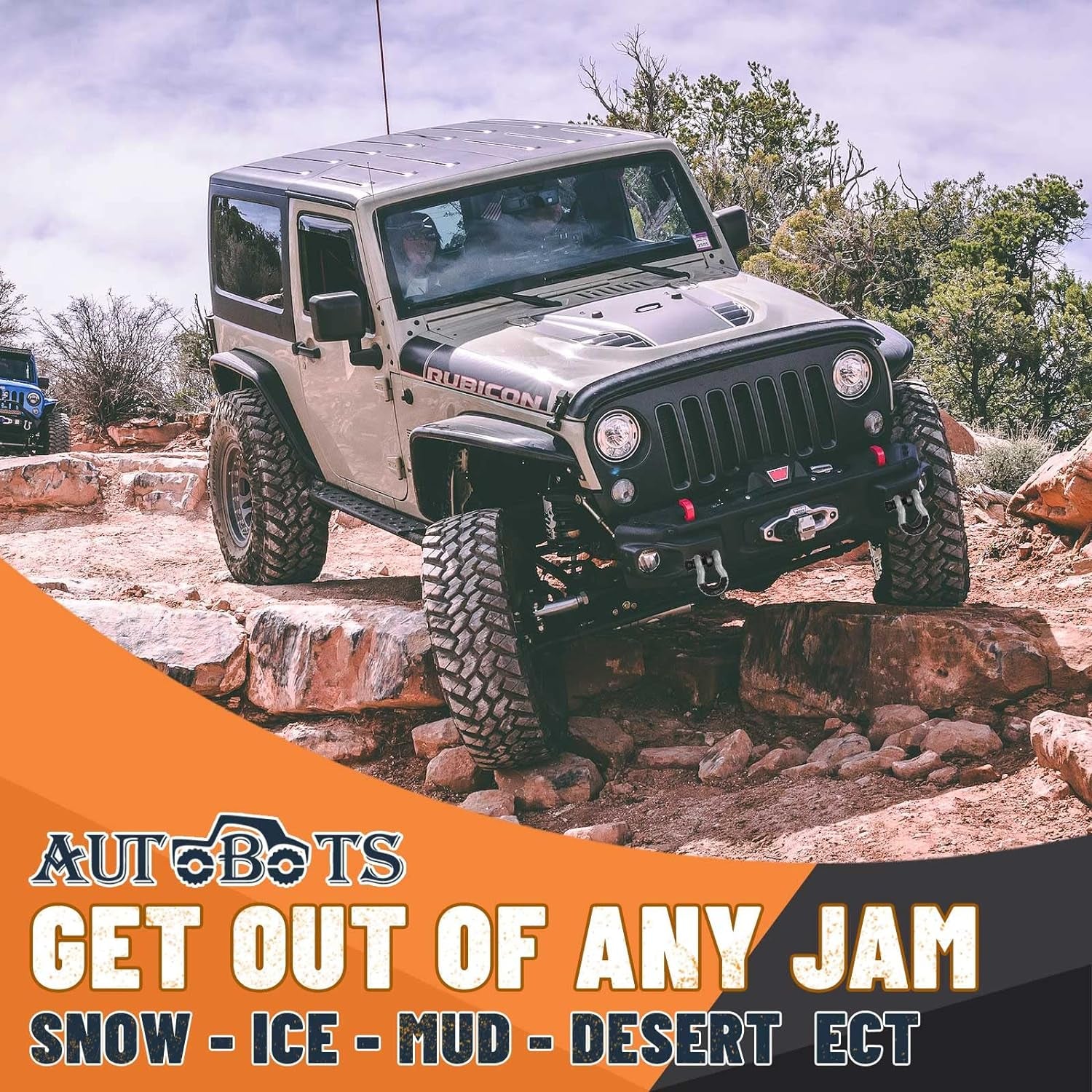 Bow Shackles 3/4" D Ring Shackle (2 Pack), 48,000Ib Break Strength with 7/8" Pin, 2 Isolator and 4 Washers Kit for Offroad Vehicle Truck Recovery Gray