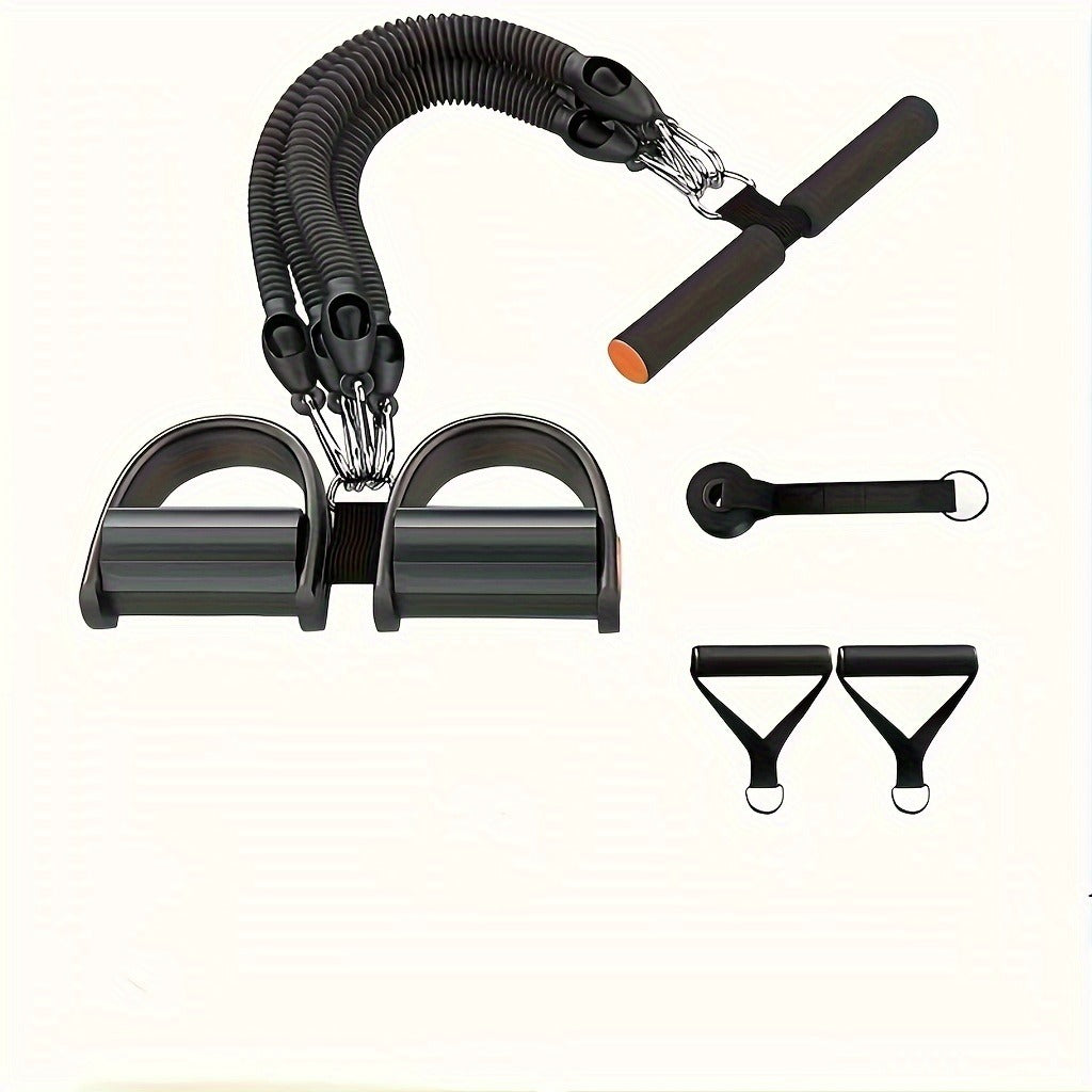 Adjustable Resistance Bands with Foot Pedals - Home Fitness Training Set