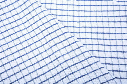 Kitchen Towels Set of 4 - Highly Absorbent, Super Soft Terry Cotton 20X28 Inch Dish Towels with Hanging Loop - Hand & Tea Towels for Cleaning & Drying Dishes (Blue)