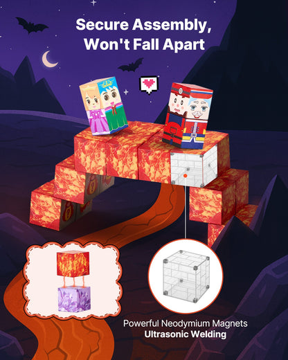 Magnetic Building Blocks 150 PCS Dark Castle Set - STEM Montessori Toys for Kids