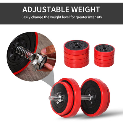 Adjustable Dumbbell Set - 2-in-1 Barbell & Dumbbell | Up to 66 lbs Home Gym