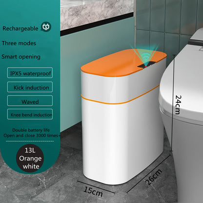 Smart Trash Can with Motion Sensor Lid – Automatic Touchless Waste Bin for Kitchen, Bedroom & Bathroom