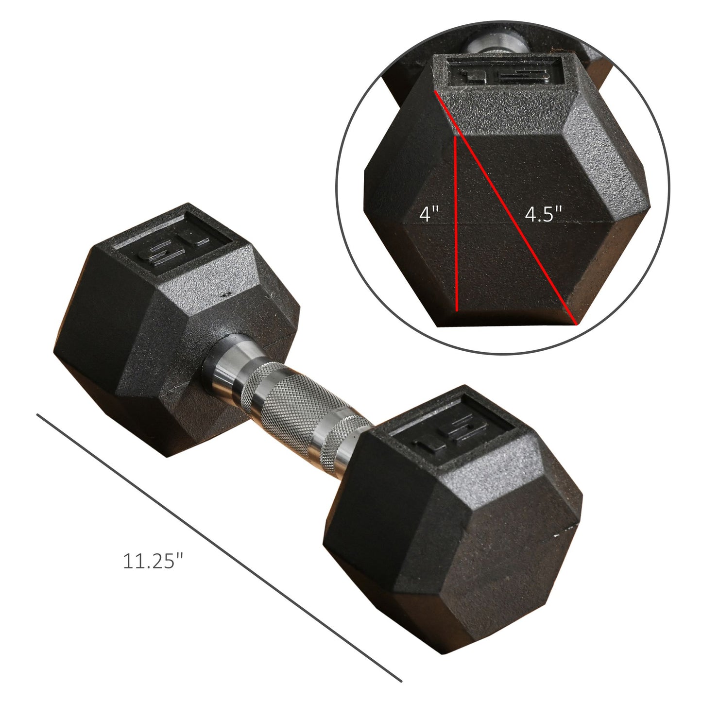 Hex Dumbbell Set - 2 x 15 lbs | Non-Slip Grip for Home Gym Workouts