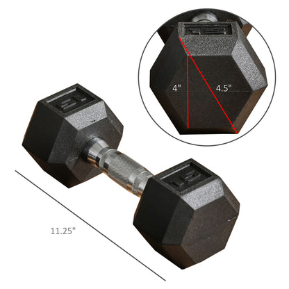 Hex Dumbbell Set - 2 x 15 lbs | Non-Slip Grip for Home Gym Workouts