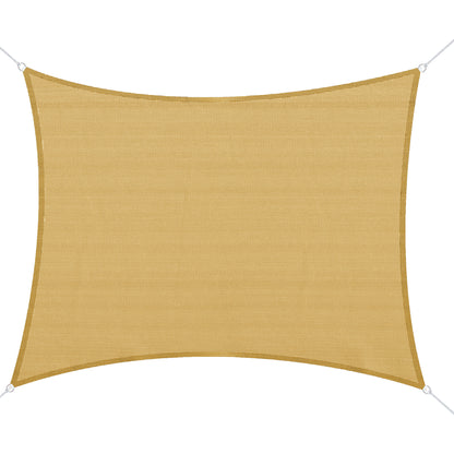 16' x 20' Sun Shade Sail Canopy - Rectangle Outdoor Shade Cloth for Patio, Deck & Yard - Sand