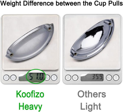 10 Pack 3 Inch Bin Cup Drawer Pulls Polished Chrome Cabinet Handles Chrome Cabinet Pulls for Kitchen Cabinets Drawer Dresser Cupboard Bedroom Bathroom