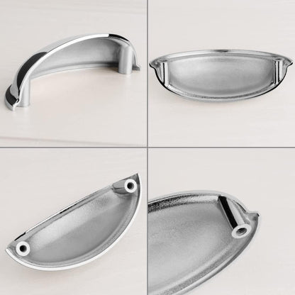 10 Pack 3 Inch Bin Cup Drawer Pulls Polished Chrome Cabinet Handles Chrome Cabinet Pulls for Kitchen Cabinets Drawer Dresser Cupboard Bedroom Bathroom
