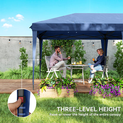 10' x 20' Pop Up Canopy Tent with 4 Sidewalls - Instant Gazebo Shelter with Carry Bag - Blue