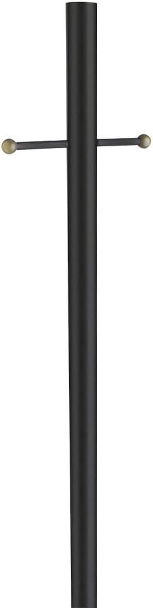 Oakmont Outdoor Lamp Post, Weather-Resistant, Powder-Coated Steel, Easy Installation, Plastic Cross-Arm, Black, 3 In. D X 80 In. H, 501817