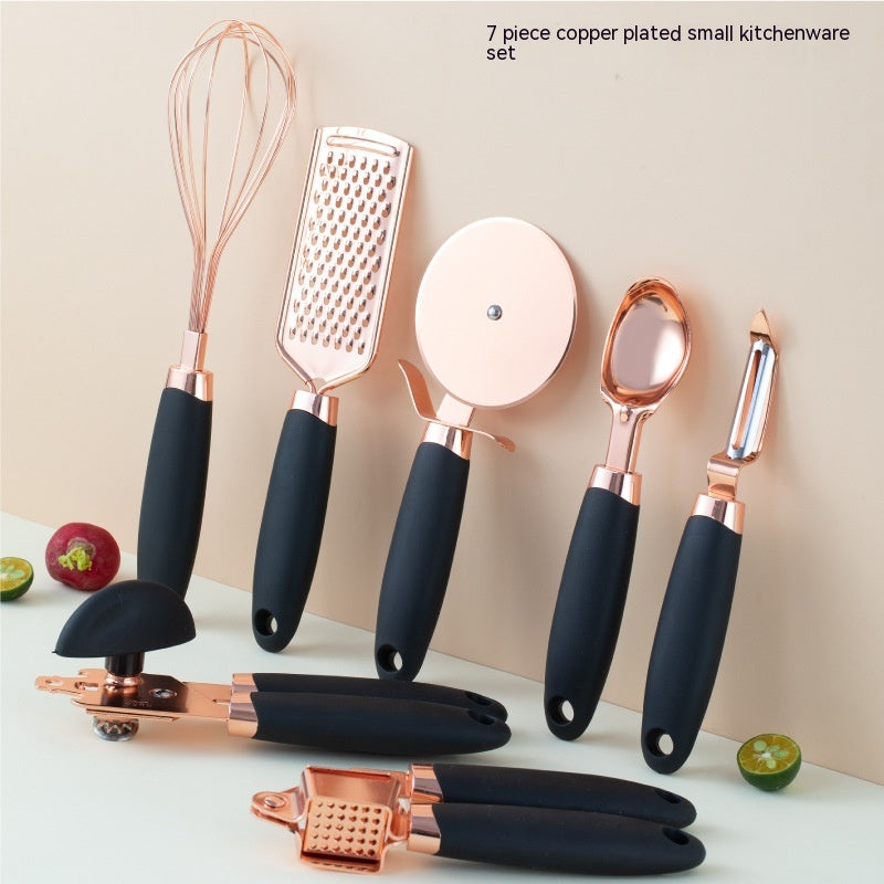 Premium Copper-Plated Peeler Set - 3-Piece Kitchen Gadget Tool Kit