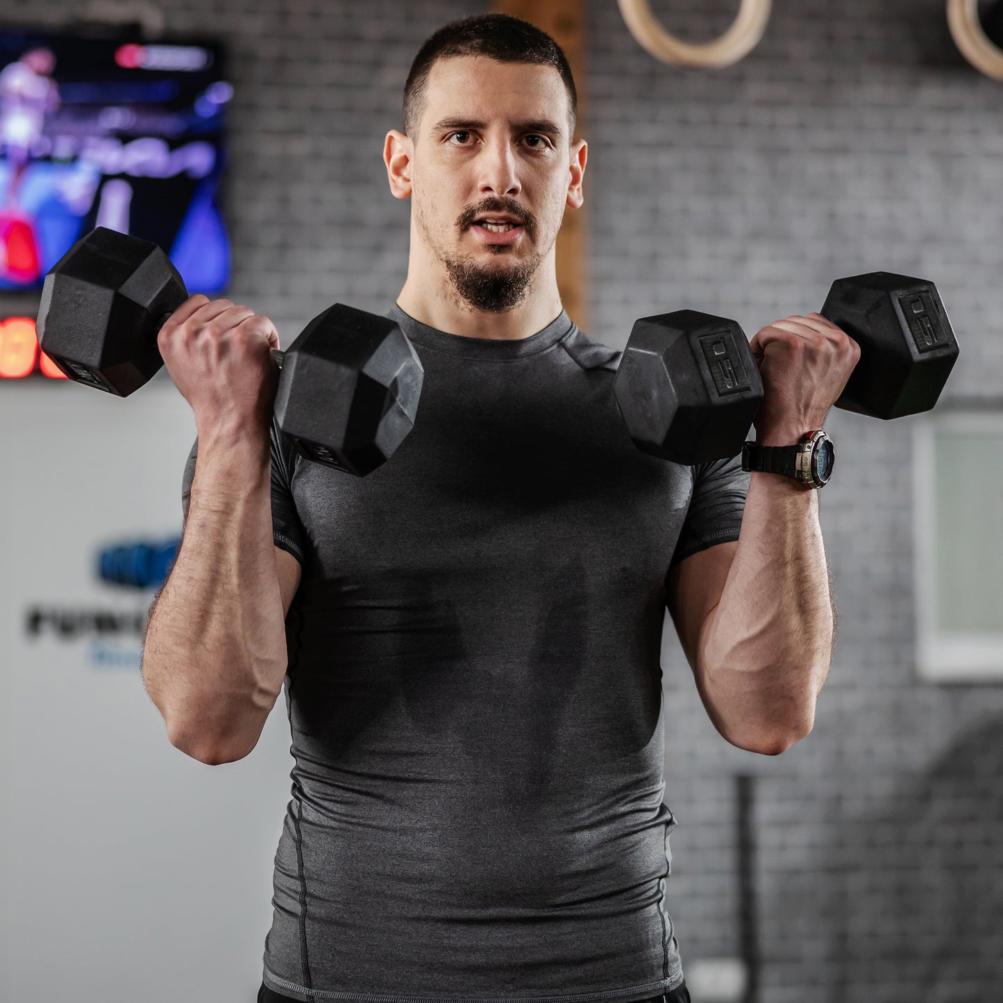 Hex Dumbbell Set - 2 x 15 lbs | Non-Slip Grip for Home Gym Workouts