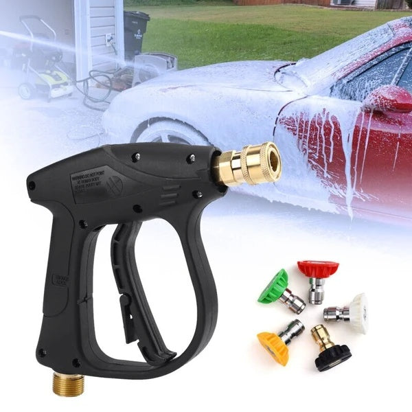 4000 PSI High Pressure Washer Gun - Car Wash Foam Spray Nozzle with Short Wand